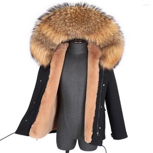 Hommes duvet homme décontracté réel manteau de fourrure 2023 veste d'hiver réel raton laveur à capuche Parka fausse doublure chaud vestes hommes court