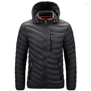 Heren down heren parka's mooie merk kleding casual warme capuchon kraag lagen herfst zwarte winter jassen windvaartuigen tijd