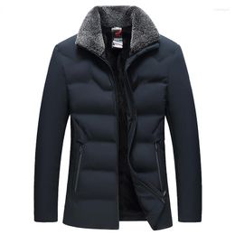 Veste d'hiver Parkas pour hommes, veste d'hiver chaude en polaire, col montant décontracté, manteau épais -30 degrés de fourrure S-6XLMen's