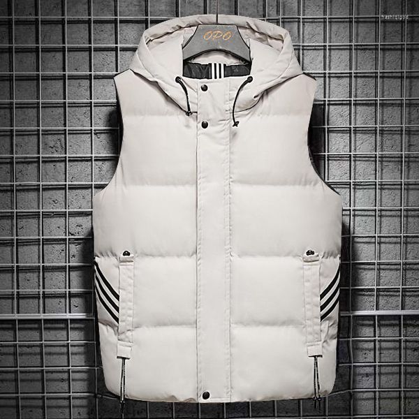 Men's Men's Men's's Winter Men Veste Veste en coton ray￩ Hoodies Slim Casual Large taille cor￩enne Design Coat Plus