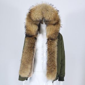 Heren Down Menina Bonita 2023 Men Bomber Parka Waterdicht Winterjas Natuurlijke echte wasbeer Bont kraagkraag Dik streetwear