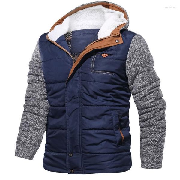 Hommes duvet hommes hiver chaud fourrure polaire veste grande taille épaissir coton-rembourré Parka hommes à capuche coupe-vent armée