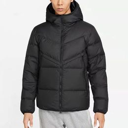 Herren-Daunenparka für den Winter, Outdoor, mit Kapuze, verdickter Körperwärmer, Damen-Pufferjacke, Schwarzgelb, Technologiestoff, Paare, gut aussehend, 2023