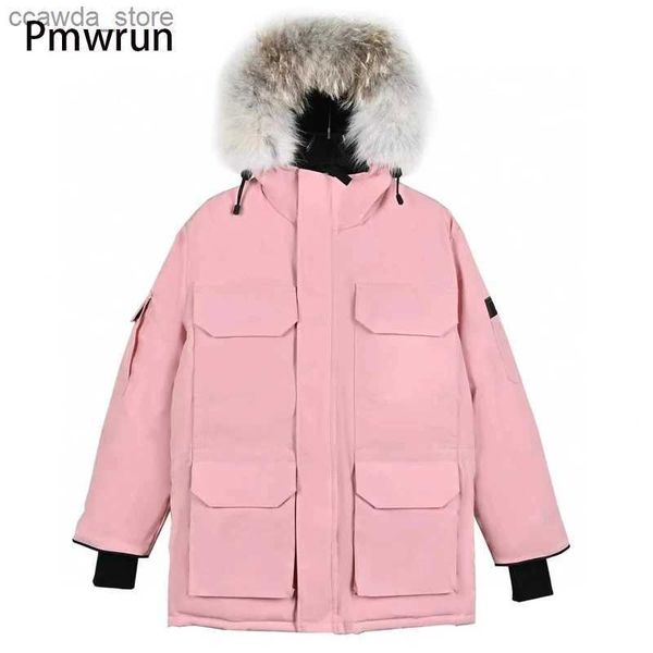 Parkas de plumón para hombre 08 Chaqueta de plumón para parejas estilo expedición Parka 90% chaqueta de plumón de pato puro con capucha para hombre Chaqueta informal de esquí al aire libre Q240118