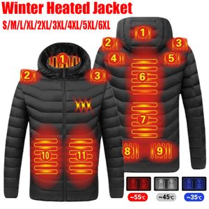 Heren down parkas 11 gebieden verwarmde jas usb dames winter outdoor elektrische verwarming jassen warme sport thermische jas warmte Vest 221117