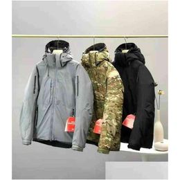 Hommes Down Parkas 11 Hommes Feuille Cold Wx Parka Nouveau Mâle Épaissir Imperméable Coupe-Vent En Plein Air Veste Svx Manteau Teryx 021 Drop Delivery Dhuyp