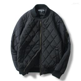 Hommes Down Parkas 2022 Hiver Solide Bomber Veste Classique Vestes Zip Up Léger Chaud Manteau Extérieur Rembourré Mince Coupe-Vent E266 Phin2