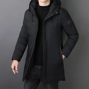 Parkas pour hommes 2023 marque à capuche décontracté mode longue épaissir veste de survêtement hommes hiver coupe-vent manteaux vêtements de haute qualité 231019