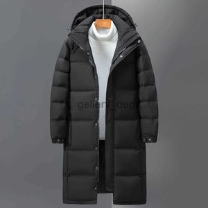 Donsparka's voor heren 2023 Winterjas voor heren Kapveren Puffer Witte Eend Lange donsjack Mannelijke zwarte parka Jas Warme herfst Casual Top Maat 3XL J231010