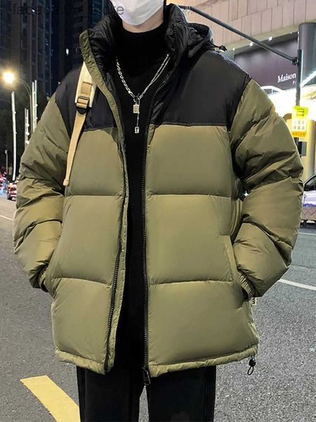 Parkas pour hommes 2023 nouveau hiver épais chaud hommes doudoune mode coréenne 90% duvet de canard blanc rembourré coupe-vent à capuche thermique manteau Q240202