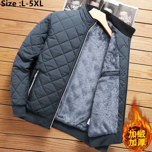 Parkas de plumón para hombre 2023 chaqueta de bombardero gruesa y cálida abrigos otoño invierno forro polar informal para hombre ropa ajustada 5XL 231018