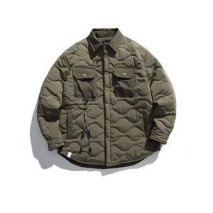 Parkas de plumón para hombre, chaqueta de algodón Vintage de invierno 2023, abrigos acolchados de carga con múltiples bolsillos, cárdigan grueso de moda urbana para hombre 231102