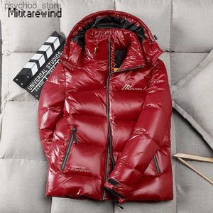 Parkas pour hommes -30 degrés vers le bas Parkas manteau veste d'hiver hommes Parkas 90% blanc canard vers le bas manteau imperméable à capuche garder au chaud brillant veste Parkas Q230831