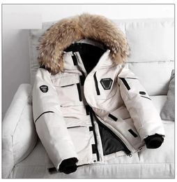 Parkas pour hommes -30 degrés vers le bas Parkas veste de neige hommes femme hiver blanc canard épaissir manteau fourrure à capuche épais coupe-vent chaud 231108