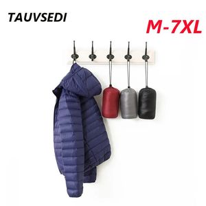 Parkas en duvet pour hommes 7XL hommes doudoune de canard blanc veste à capuche chaude hommes toutes saisons Ultra léger pliable grande taille respirant hommes doudoune 231009