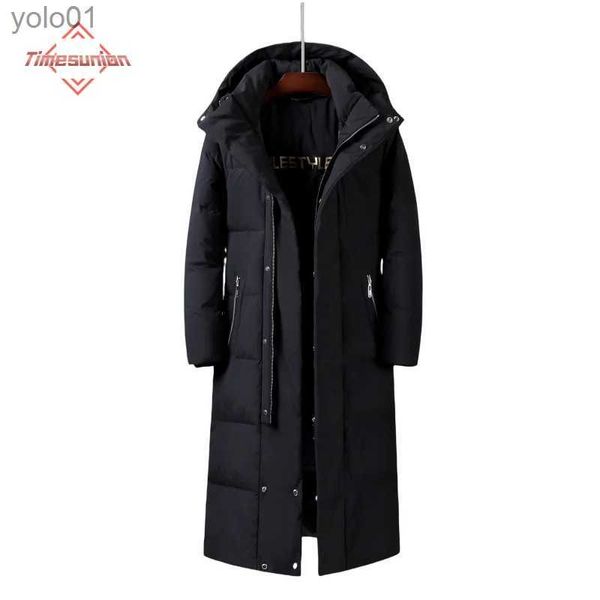 Parkas pour hommes 90% duvet de canard blanc doudoune Extra longue femmes de haute qualité -20 degrés er vestes d'hiver chaudes pour hommes Couple StyleL231115