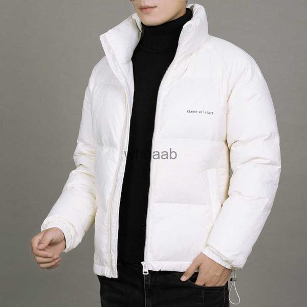 Parkas pour hommes automne hiver nouveaux hommes col montant doudoune légère mode coréenne surdimensionné chaud épais manteau blanc Orange vert noir YQ230927