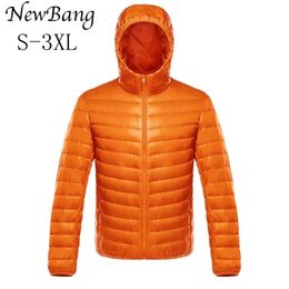 Heren Down Parkas Bang Coat Male Ultra Light Jacket Warm Jackets Windscheper Lichtgewicht Feather Puffer Parka 221111