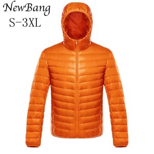 Mannen Down Parka Bang Jas Mannelijke Ultra Lichte Jas Warme Jassen Windjack Lichtgewicht Veer Puffer Parka 221208