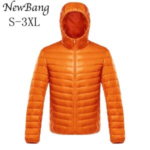 Heren Down Parkas Bang Coat Male Ultra Light Jacket Warm Jackets Windscheper Lichtgewicht Feather Puffer Parka 221111