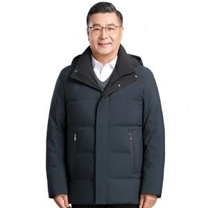 Vestes à capuche de marque Parkas pour hommes, manteaux de plumes de haute qualité, grande taille, épais et chauds, d'hiver, d'âge moyen, 2023, 230928