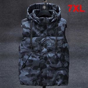 Gilet mimetico da uomo in piumino Parka moda uomo giacche senza maniche 7XL gilet taglie forti primavera autunno gilet mimetico cappotto uomo taglia grande 7XL J231006