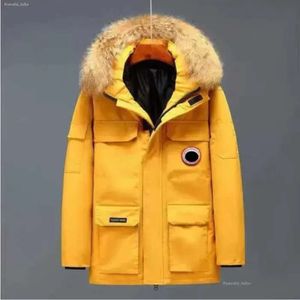 Heren donsparka's Canadese gans winterjas dikke warme jassen werkkleding buiten verdikte elanden houden paar hoge kwaliteit 7441