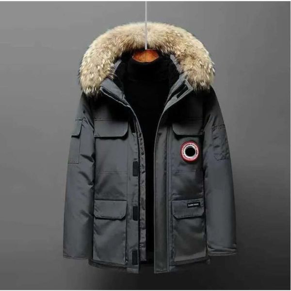 Parkas de plumón para hombre Cananda Goosemen's Chaquetas Ropa de trabajo de invierno Chaqueta Al aire libre Moda engrosada Mantener caliente Pareja Transmisión en vivo Sudadera con capucha Goose Coat625