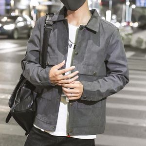 Manteau Parkas en duvet pour hommes, veste décontractée, mode coréenne, Cardigan de Hong Kong, vêtements pour jeunes, printemps et automne 2023