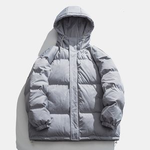 Parkas de plumón para hombre, chaqueta de invierno colorida, abrigo de gran tamaño coreano Puffer Harajuku Hip Hop, abrigos con capucha para hombres y mujeres 221124