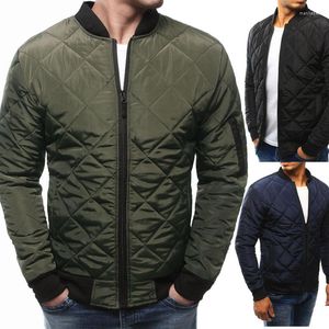 Parkas en Duvet Homme Vêtements en Coton Col Montant Couleur Pure Jeunesse Mode Veste Décontractée Noir Vert Armée Marine