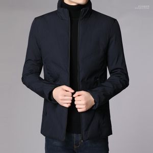 Parkas en duvet pour hommes, vêtements rembourrés de coton, pour jeunes et d'âge moyen, loisirs, couleur Pure, manteau chaud, veste à col, Phin22