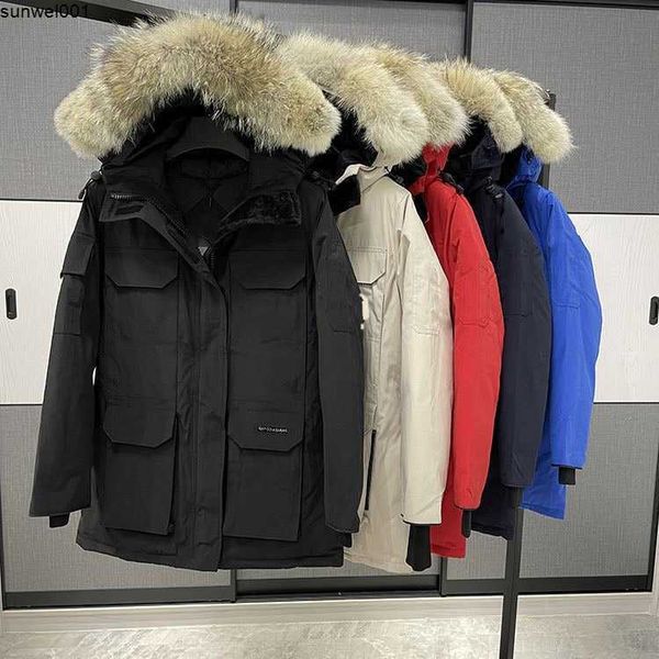 Parkas pour hommes Designer Gooses Veste d'hiver Top Hommes Femme Mode Parka imperméable coupe-vent Premium Tissu épais Cape Ceinture Vestes chaudes U1y7