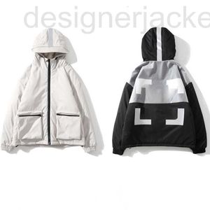 Heren Down Parkas Designer Jacket Men Women Hooded Jackets 3M Reflecterend Cardigan Windscheper Mens Zip Parka Waterdichte Outdoor Sports Overjas HWCG