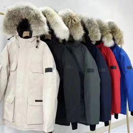 Men's Down Parkas Diseñador Jackets Invierno Codar Cotton Algodón Luxury Women's Hopfy Jackets Windbreakers parejas espesadas abrigos tibios Diseñador de ganso Parkas canadiense
