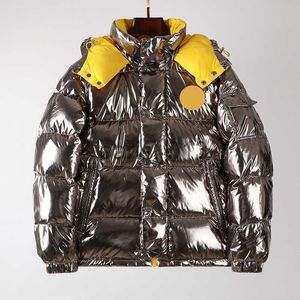 Parkas pour hommes Double Wear Brillant Mens Down Jacket Bras de poche à capuche Veste détachable Chapeau Down Vestes d'hiver Hommes Manteau Taille 1--5 X0921