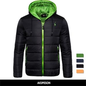 Hommes Down Parkas Drop Winter Jacket Fashion Hooded Waterproof Male Parka Manteaux Solid Thicken Jackets Vêtements 221124