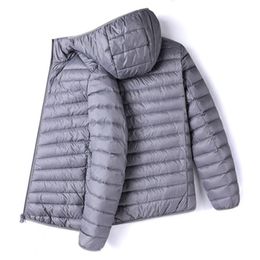 Hombres Abajo Parkas Otoño Invierno Ultra Ligero 90% Pato Blanco Quitar Con Capucha Hombre Abrigo Jaqueta Masculino Chaqueta Hombre Puffer Thin Men Jacket 220922