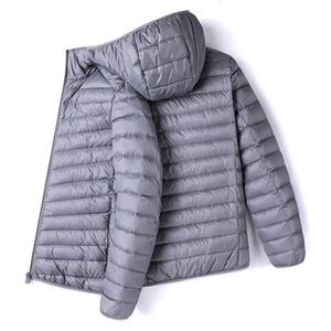 Donsparka's voor heren Herfst Winter Ultralicht 90% witte eendendons Herenjas met capuchon Jaqueta Masculino Chaqueta Hombre Puffer Dunne herendonsjas 220916