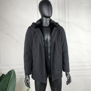 Hommes vers le bas Parkas fourrure hommes naturel vison veste hiver mode chaud réel doublure manteau Premium qualité Outwear 2022