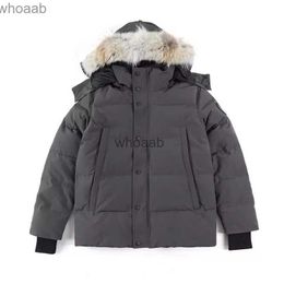 Donsparka's voor heren Hoge kwaliteit jas GANSEN Jas Echt groot wolvenbont Canadese Wyndham overjas Kledingstijl Winter Bovenkleding Parka HKD230911