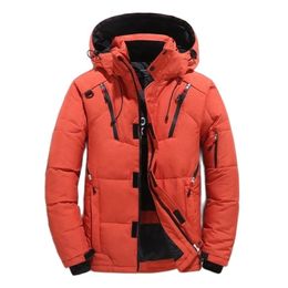 Heren Down Parkas Hoogwaardige jas Male Winter Men Witte Duck Hooded Outdoor Dikke Warm Gedoeide Snow Coat Oversize M-4XL 220919