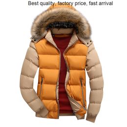 Parkas pour hommes de haute qualité marque de luxe hommes veste hiver mâle décontracté à capuche outwear manteau chaud fourrure Parka pardessus solide épais 221207