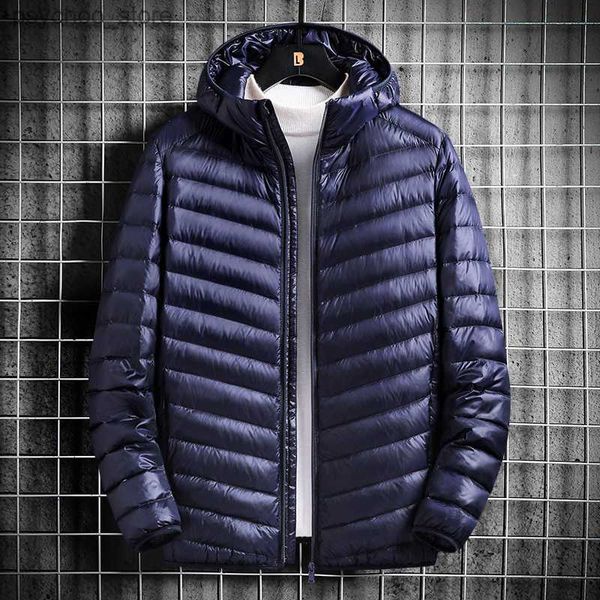 Parkas de plumón para hombre Tendencia de moda coreana para hombre de alta calidad Casual de negocios Elegante Ropa de trabajo de élite simple Chaqueta corta con capucha ligera Top Q230831