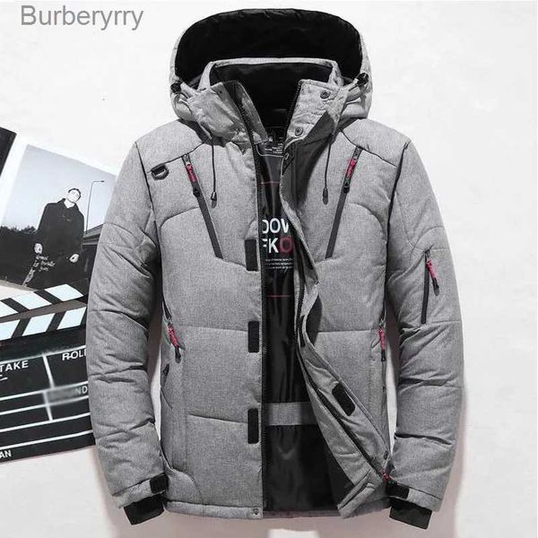 Men's Down Parkas Vente chaude hommes Parkas d'hiver vers le bas manteau hommes blanc canard doudoune à capuche extérieur épais chaud rembourré manteau de neige grande taille M-4XLL231014