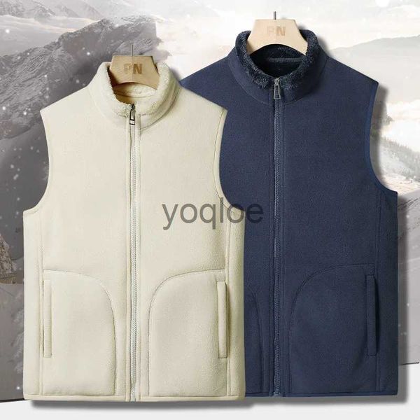 Hombres Down Parkas Venta caliente Hombres Mujeres Polar Fleece Chaleco Al aire libre Unisex Bolsillo Cálido A prueba de viento Deporte Sleless Chaqueta Invierno Senderismo Pareja Chaleco J231125