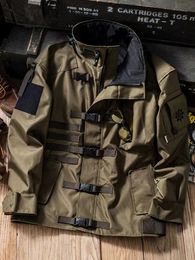 Heren donsparka's Oxford Multi zakken dik winddicht waterdicht motorfiets militair tatical uniform lente herfst kleding voor mannen 231016