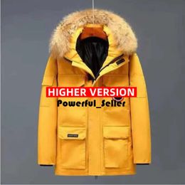 Vestes de parkas pour hommes pour hommes veste de vêtements d'hiver Veste extérieure épaissie de mode chaude gardant couple en direct émission canads oie 2572