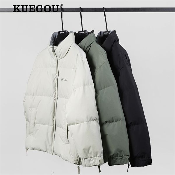 Parkas pour hommes KUEGOU Hiver Hommes Vestes épaisses Chaud 90% Manteaux de canard blanc Qualité Basic Puffer Jacket Taille Zip Plus Taille XBW-3157 221111