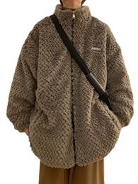 Parkas pour hommes vestes d'hiver en laine d'agneau épais polaire Parkas manteau lourd hommes Harajuku Streetwear veste bouffante en vrac Y2K vêtements d'extérieur flous 230828